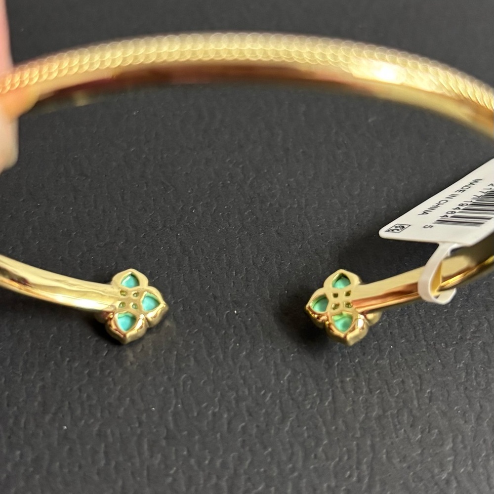 Kendra Scott Gold & Turquoise Cuff Bracelet - Picture 6 of 11